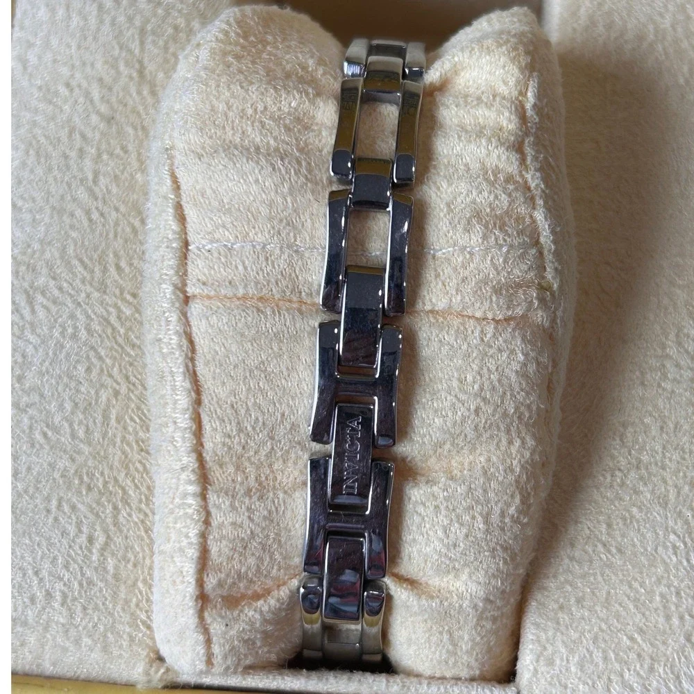 Invicta Angel Womens Watch Purple Sunray Dial Silver Stainless Steel Link